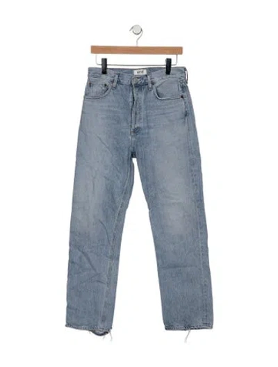 Pre-owned Agolde High-rise Straight Leg Jeans In Blue