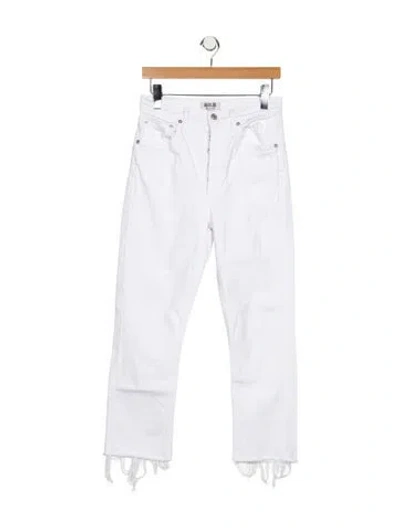 Pre-owned Agolde High-rise Straight Leg Jeans In Blue