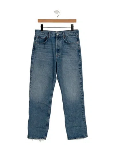 Pre-owned Agolde High-rise Straight Leg Jeans In Blue