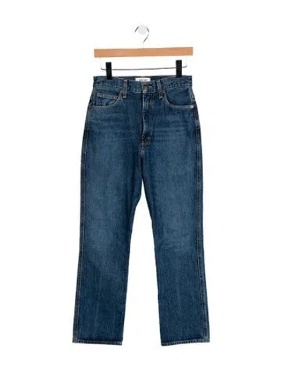 Pre-owned Agolde High-rise Straight Leg Jeans In Blue