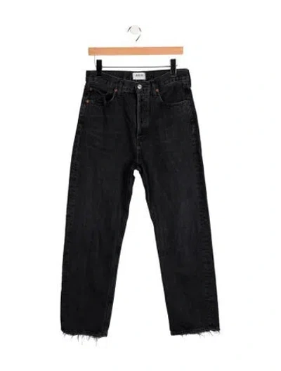 Pre-owned Agolde High-rise Straight Leg Jeans In Blue