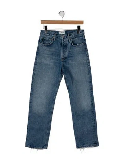 Pre-owned Agolde High-rise Straight Leg Jeans In Blue