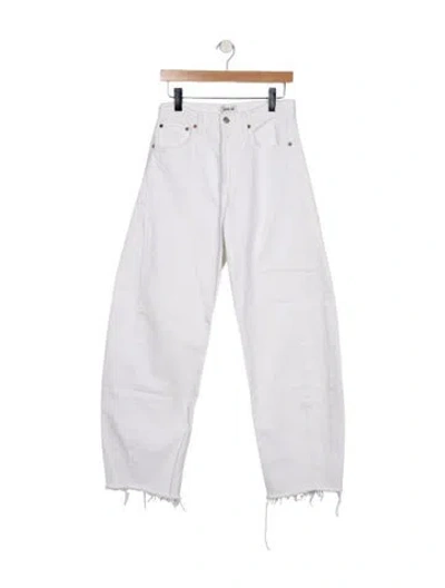 Pre-owned Agolde High-rise Straight Leg Jeans In Blue