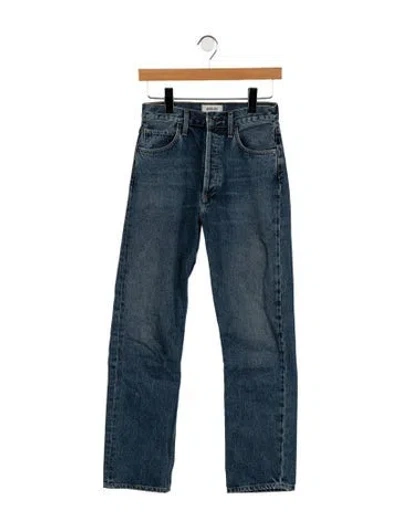 Pre-owned Agolde High-rise Straight Leg Jeans In Blue