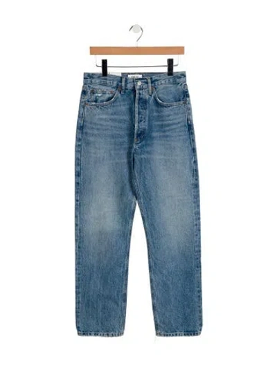 Pre-owned Agolde High-rise Straight Leg Jeans In Blue