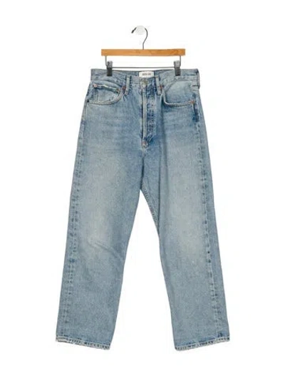 Pre-owned Agolde High-rise Straight Leg Jeans In Blue