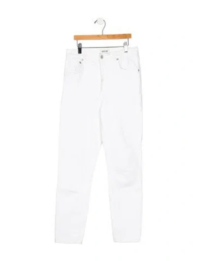 Pre-owned Agolde High-rise Straight Leg Jeans In Blue