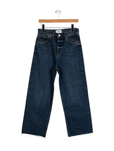 Pre-owned Agolde High-rise Straight Leg Jeans In Blue