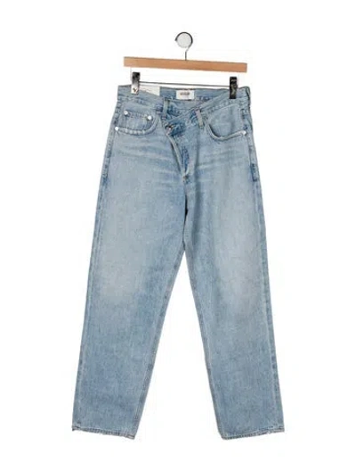 Pre-owned Agolde High-rise Straight Leg Jeans In Blue