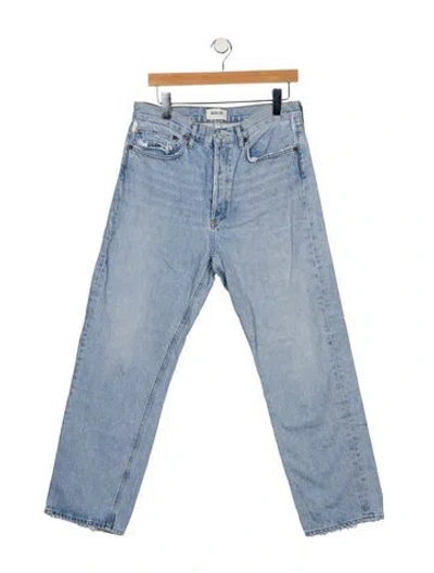 Pre-owned Agolde High-rise Straight Leg Jeans In Blue