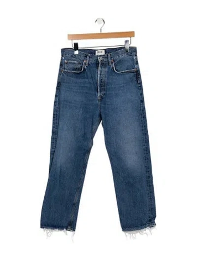 Pre-owned Agolde High-rise Straight Leg Jeans In Blue