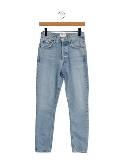 Pre-owned Agolde High-rise Straight Leg Jeans In Blue