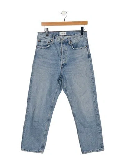 Pre-owned Agolde High-rise Straight Leg Jeans In Blue