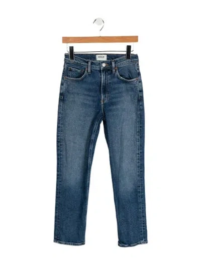 Pre-owned Agolde High-rise Straight Leg Jeans In Blue
