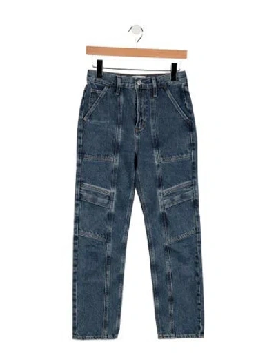 Pre-owned Agolde High-rise Straight Leg Jeans In Blue