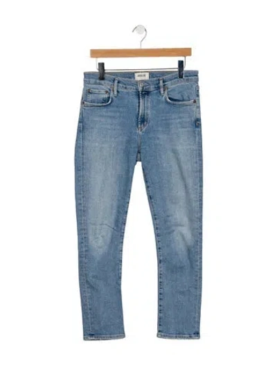 Pre-owned Agolde High-rise Straight Leg Jeans In Blue