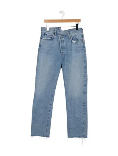 Pre-owned Agolde High-rise Straight Leg Jeans In Blue