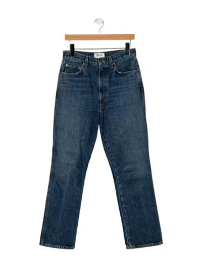 Pre-owned Agolde High-rise Straight Leg Jeans In Blue