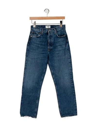 Pre-owned Agolde High-rise Straight Leg Jeans In Blue