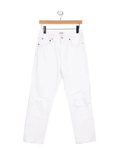 Pre-owned Agolde High-rise Straight Leg Jeans In Blue