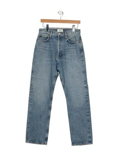 Pre-owned Agolde High-rise Straight Leg Jeans In Blue
