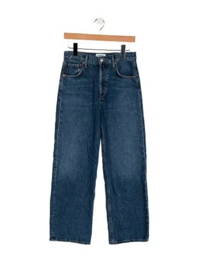 Pre-owned Agolde High-rise Straight Leg Jeans In Blue