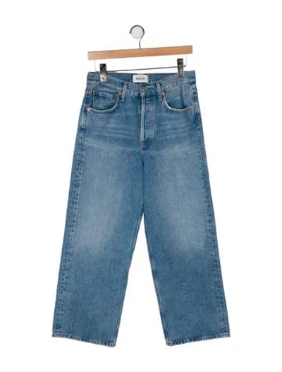 Pre-owned Agolde High-rise Straight Leg Jeans In Blue