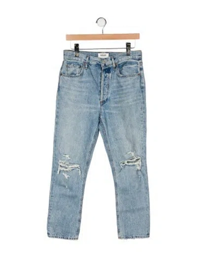 Pre-owned Agolde High-rise Straight Leg Jeans In Blue