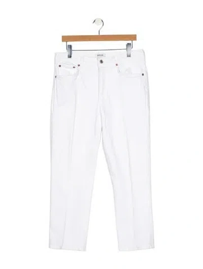 Pre-owned Agolde High-rise Straight Leg Jeans In Blue