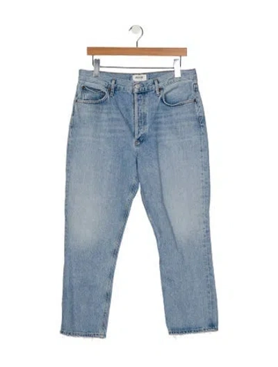 Pre-owned Agolde High-rise Straight Leg Jeans In Blue