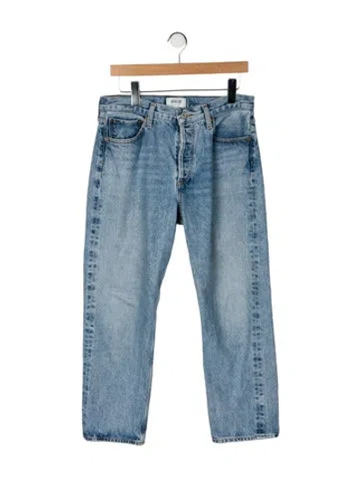 Pre-owned Agolde High-rise Straight Leg Jeans In Blue