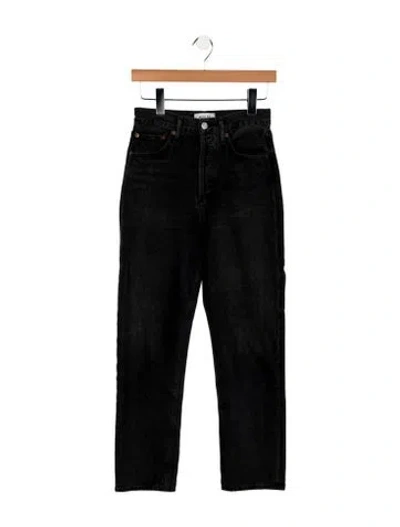 Pre-owned Agolde High-rise Straight Leg Jeans In Blue