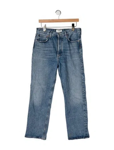 Pre-owned Agolde High-rise Straight Leg Jeans In Blue