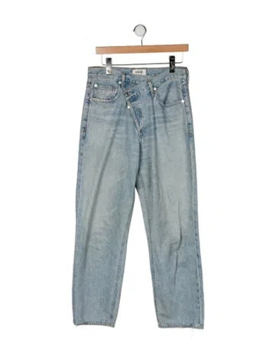 Pre-owned Agolde High-rise Straight Leg Jeans In Blue