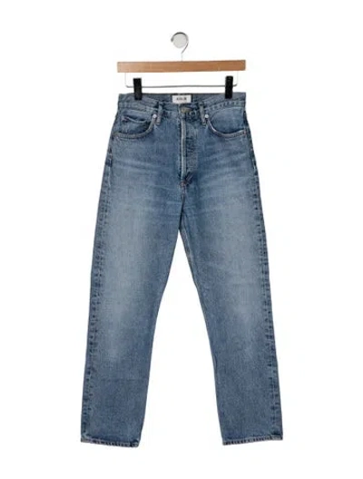 Pre-owned Agolde High-rise Straight Leg Jeans In Blue