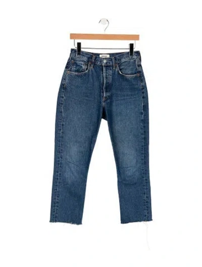 Pre-owned Agolde High-rise Straight Leg Jeans In Blue