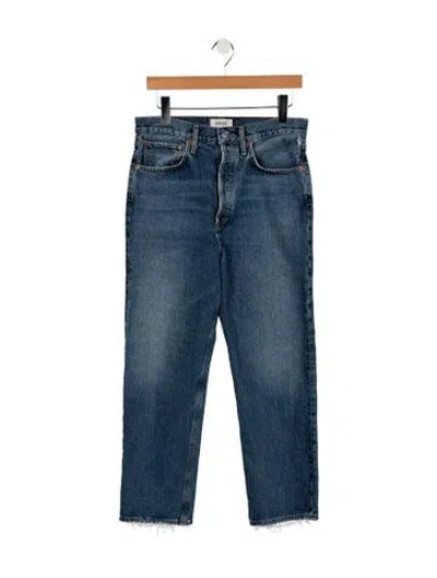 Pre-owned Agolde High-rise Straight Leg Jeans In Blue