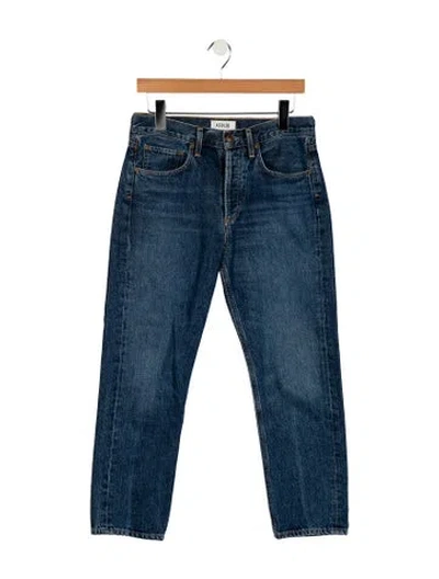 Pre-owned Agolde High-rise Straight Leg Jeans In Blue