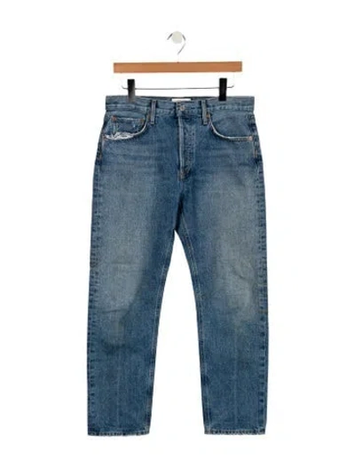 Pre-owned Agolde High-rise Straight Leg Jeans In Blue