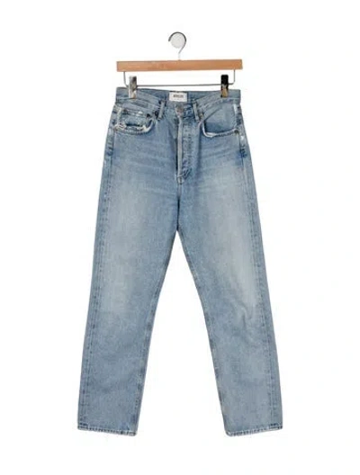Pre-owned Agolde High-rise Straight Leg Jeans In Blue