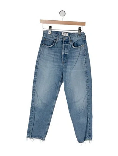 Pre-owned Agolde High-rise Straight Leg Jeans In Blue