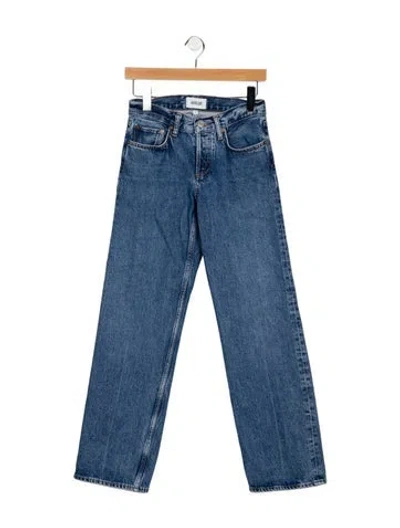 Pre-owned Agolde High-rise Straight Leg Jeans In Blue