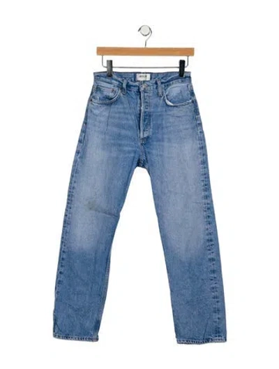 Pre-owned Agolde High-rise Straight Leg Jeans In Blue