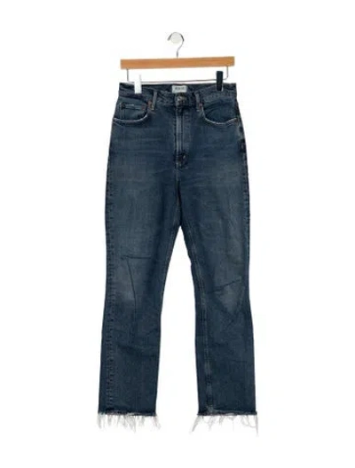 Pre-owned Agolde High-rise Straight Leg Jeans In Blue