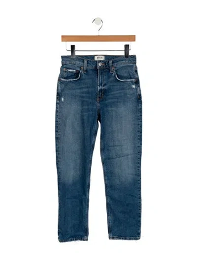 Pre-owned Agolde High-rise Straight Leg Jeans In Blue