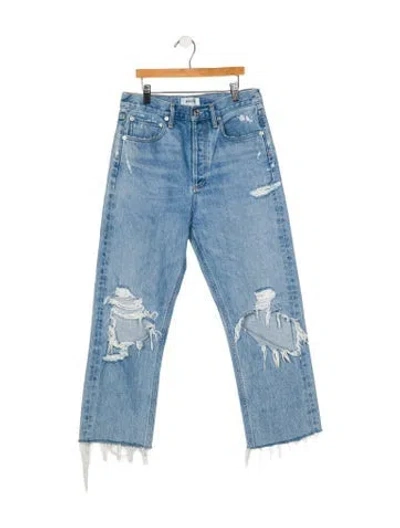 Pre-owned Agolde High-rise Straight Leg Jeans In Blue