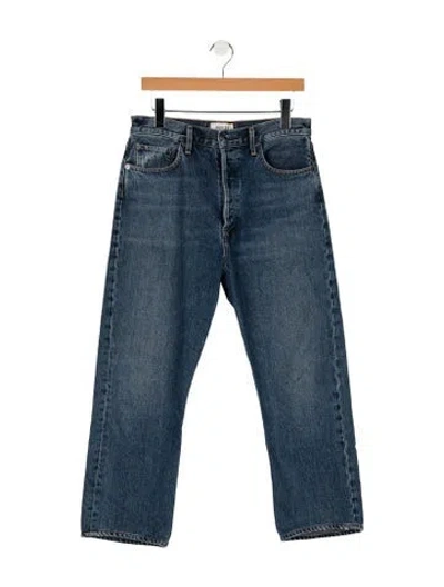 Pre-owned Agolde High-rise Straight Leg Jeans In Blue