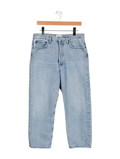 Pre-owned Agolde High-rise Straight Leg Jeans In Blue