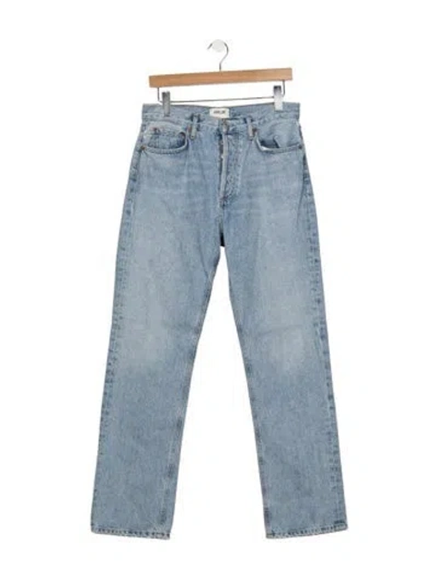 Pre-owned Agolde High-rise Straight Leg Jeans In Blue