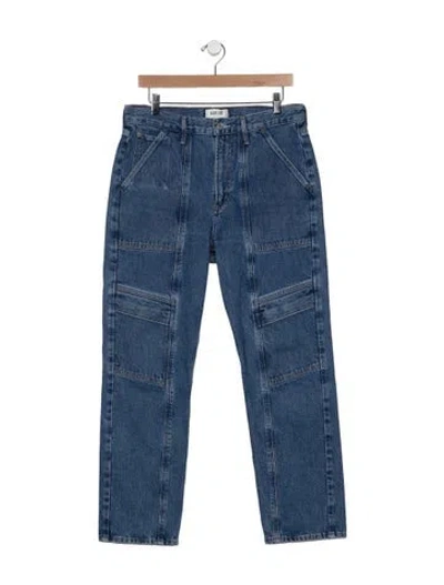 Pre-owned Agolde High-rise Straight Leg Jeans In Blue